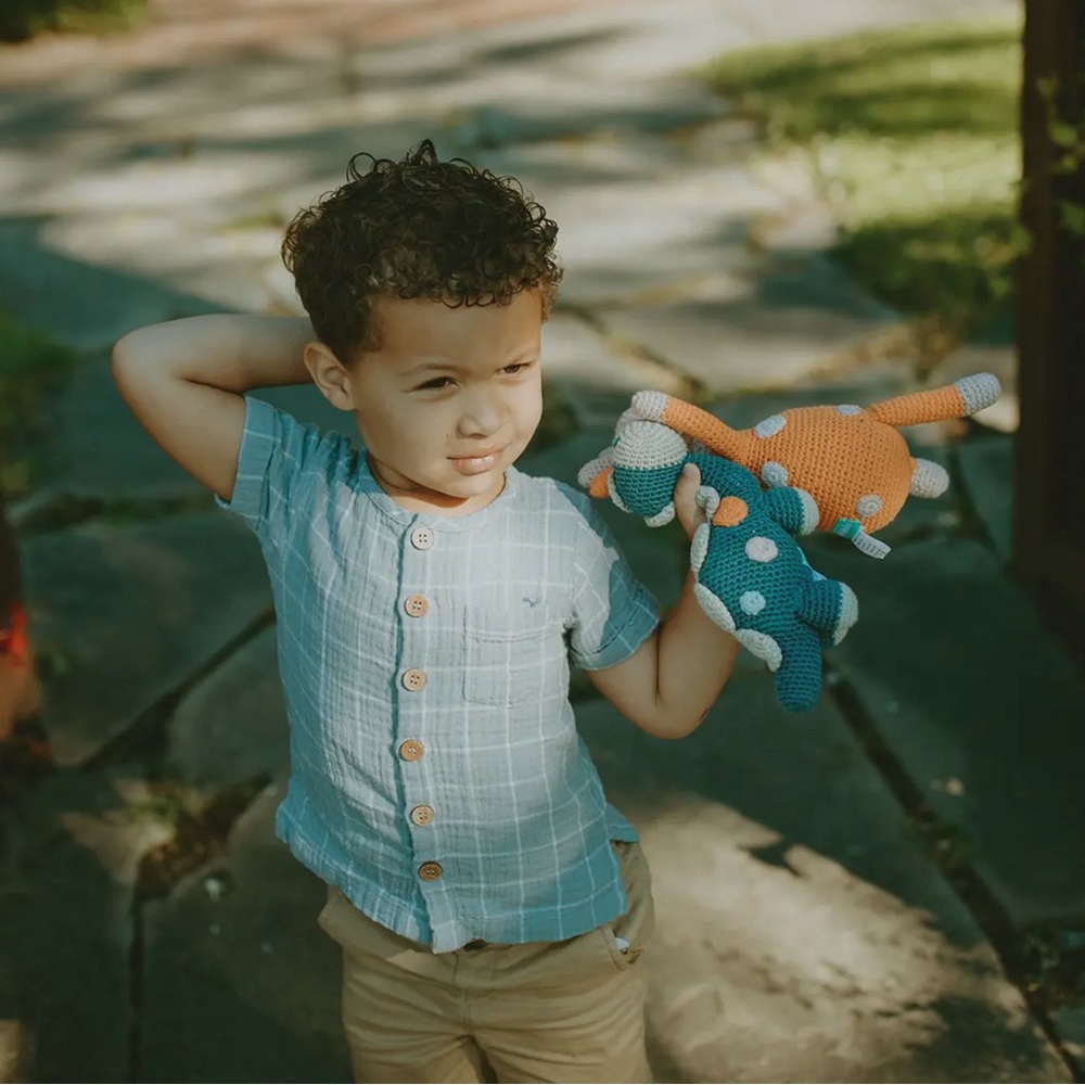 Stegosaurus Plush Dino Rattle - Picture 12 of 16